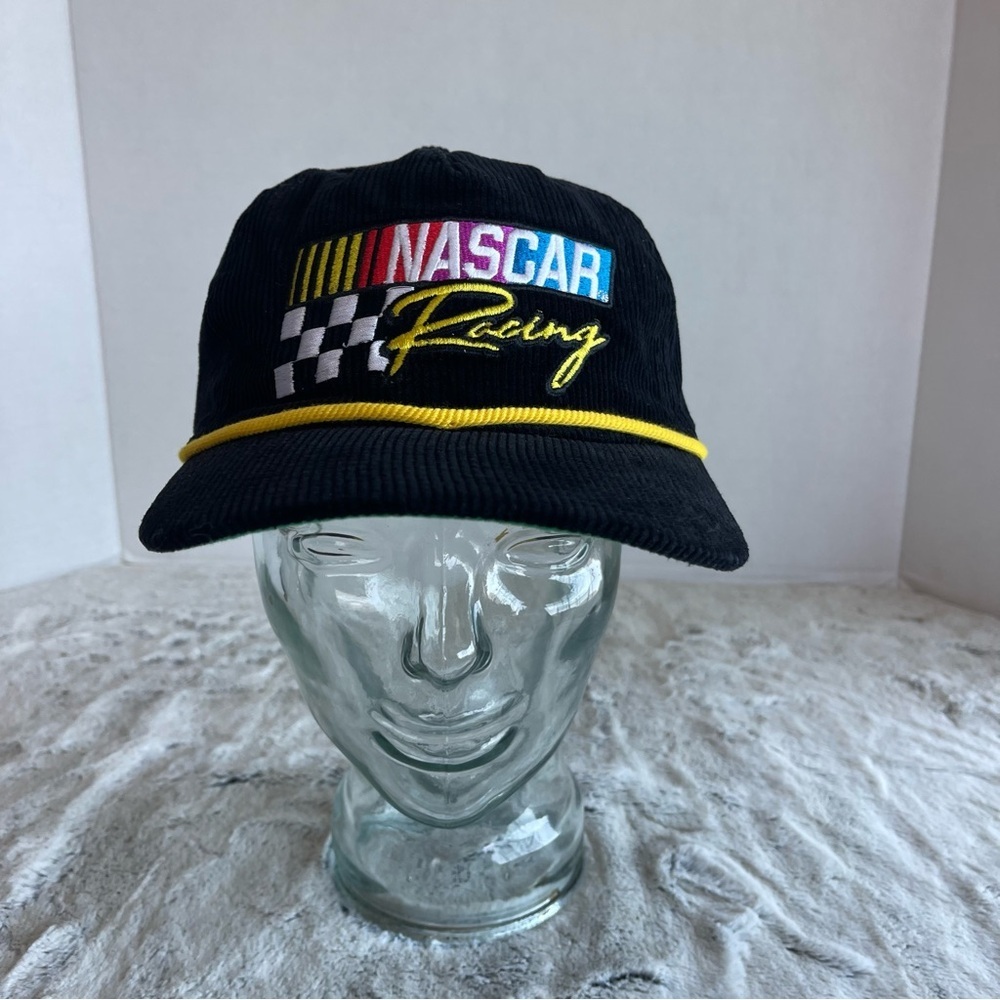 NASCAR Racing Corduroy  Cap - Black and Yellow New Hat